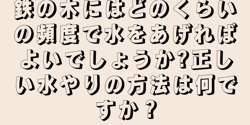 鉄の木にはどのくらいの頻度で水をあげればよいでしょうか?正しい水やりの方法は何ですか？