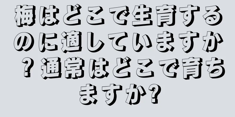 梅はどこで生育するのに適していますか？通常はどこで育ちますか?