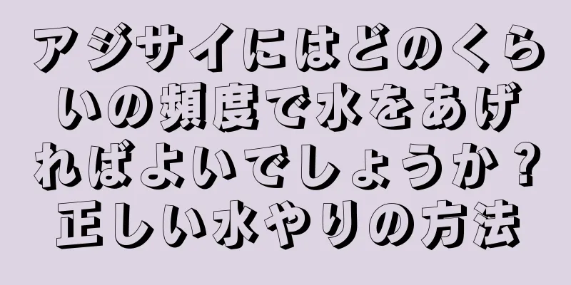 アジサイにはどのくらいの頻度で水をあげればよいでしょうか？正しい水やりの方法