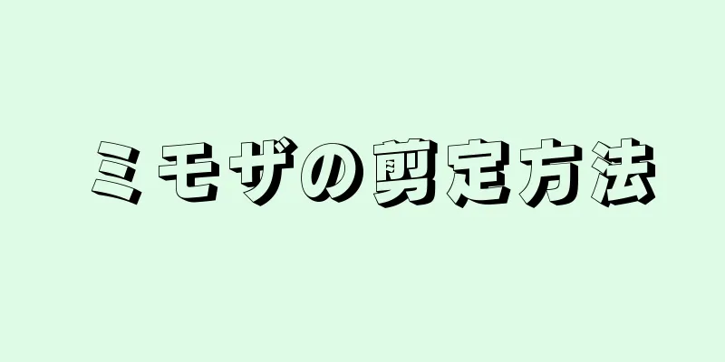 ミモザの剪定方法