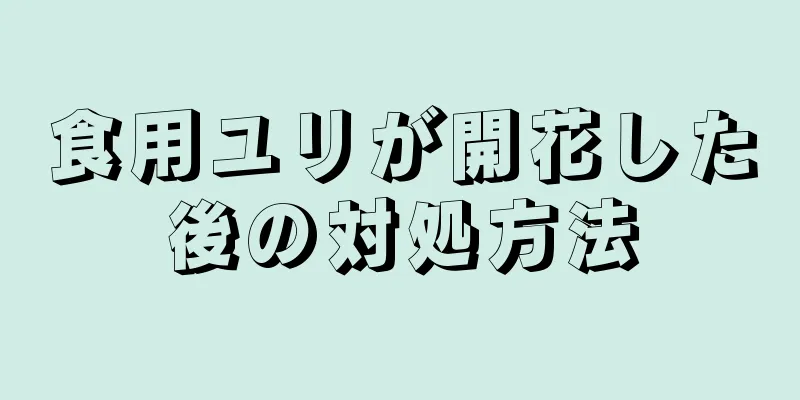食用ユリが開花した後の対処方法