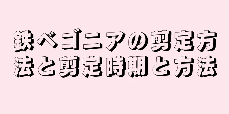 鉄ベゴニアの剪定方法と剪定時期と方法