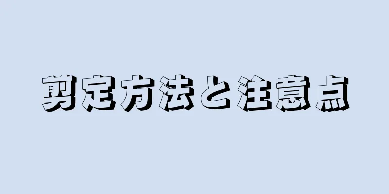 剪定方法と注意点