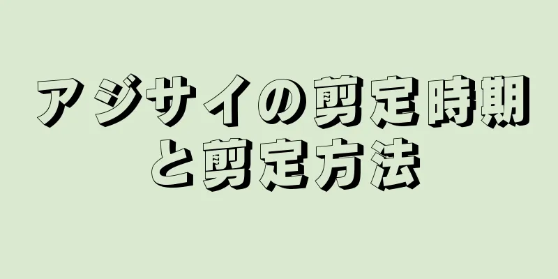 アジサイの剪定時期と剪定方法