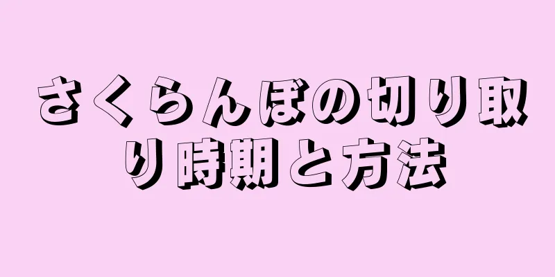 さくらんぼの切り取り時期と方法