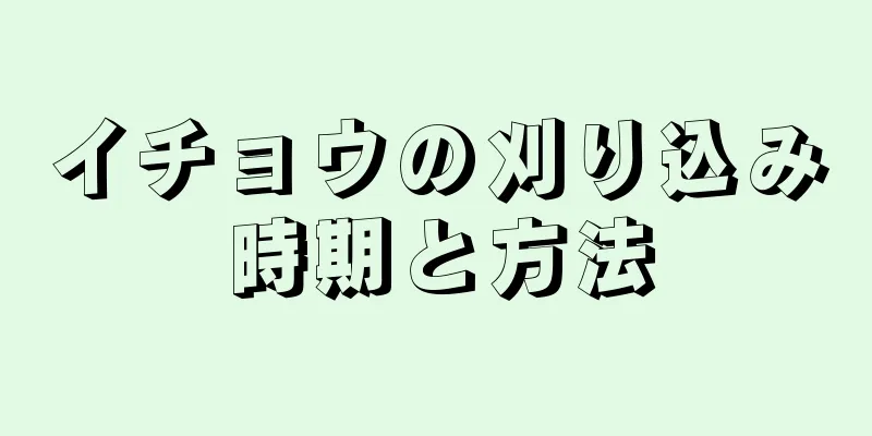 イチョウの刈り込み時期と方法