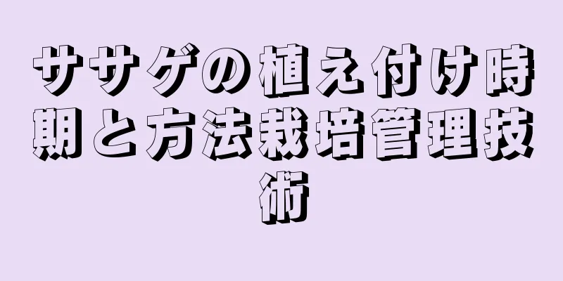 ササゲの植え付け時期と方法栽培管理技術
