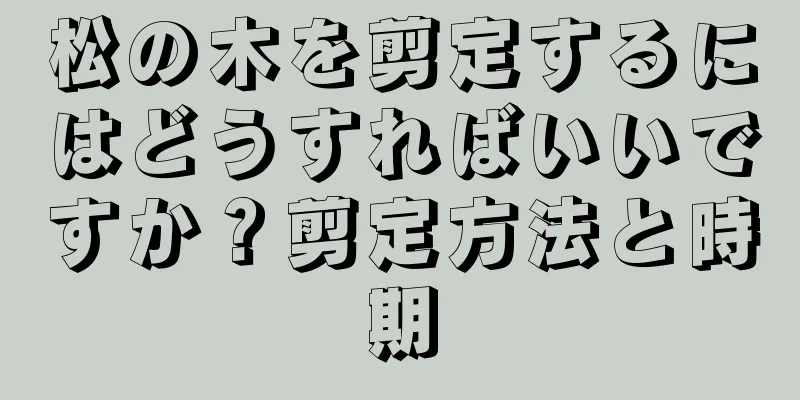 松の木を剪定するにはどうすればいいですか？剪定方法と時期