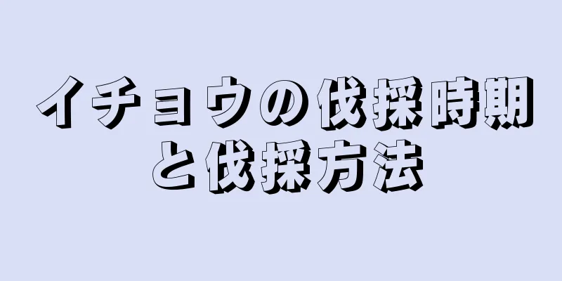 イチョウの伐採時期と伐採方法