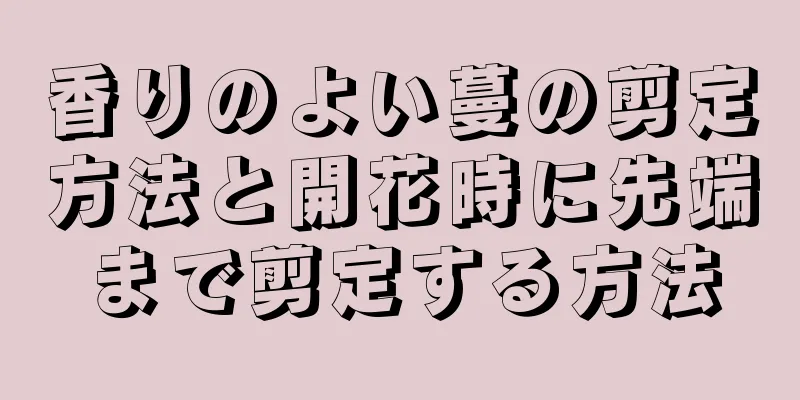 香りのよい蔓の剪定方法と開花時に先端まで剪定する方法