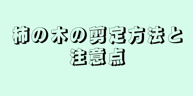 柿の木の剪定方法と注意点