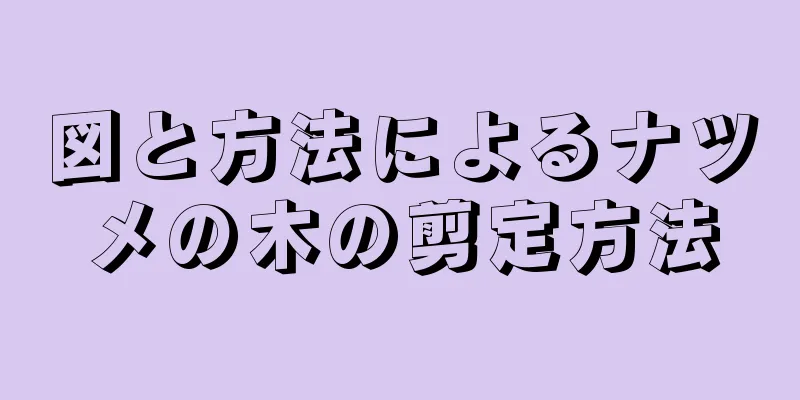図と方法によるナツメの木の剪定方法