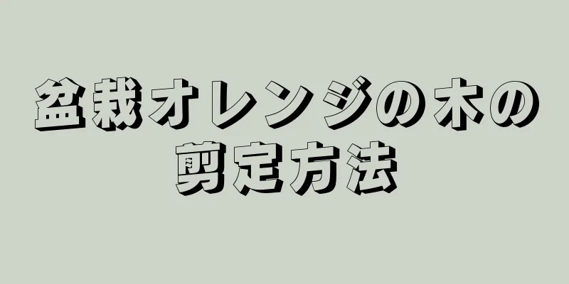 盆栽オレンジの木の剪定方法