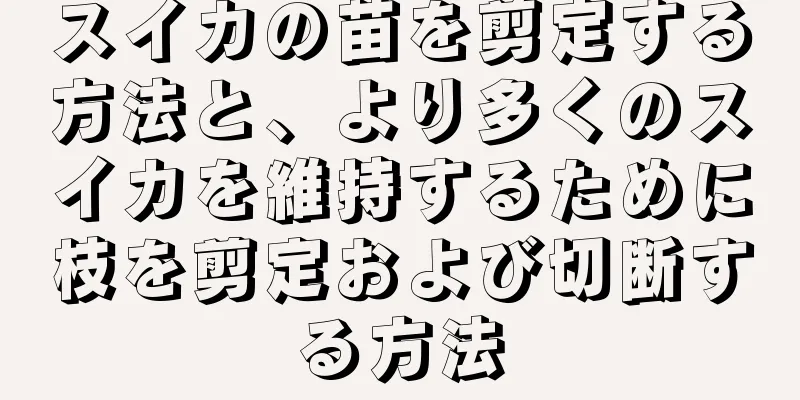 スイカの苗を剪定する方法と、より多くのスイカを維持するために枝を剪定および切断する方法