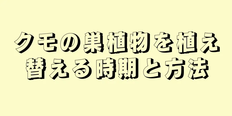クモの巣植物を植え替える時期と方法