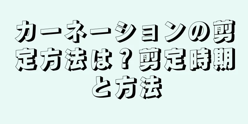 カーネーションの剪定方法は？剪定時期と方法
