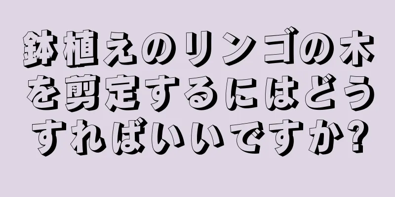 鉢植えのリンゴの木を剪定するにはどうすればいいですか?