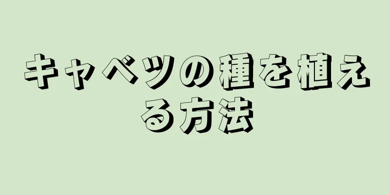 キャベツの種を植える方法