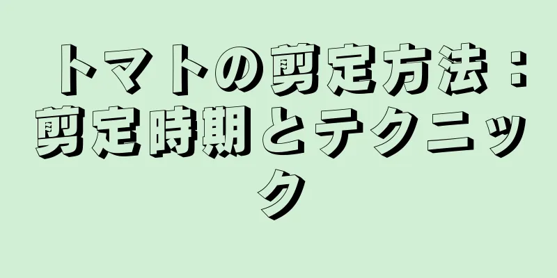 トマトの剪定方法：剪定時期とテクニック
