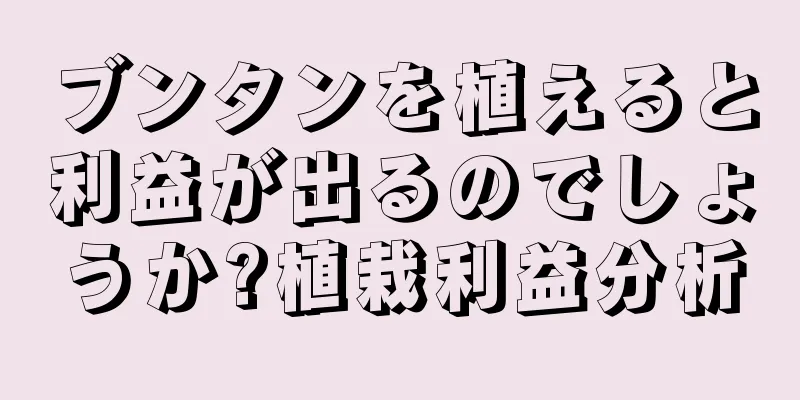 ブンタンを植えると利益が出るのでしょうか?植栽利益分析