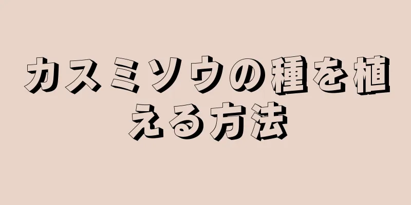カスミソウの種を植える方法