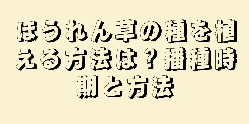 ほうれん草の種を植える方法は？播種時期と方法