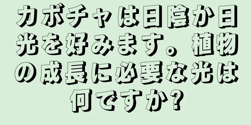 カボチャは日陰か日光を好みます。植物の成長に必要な光は何ですか?