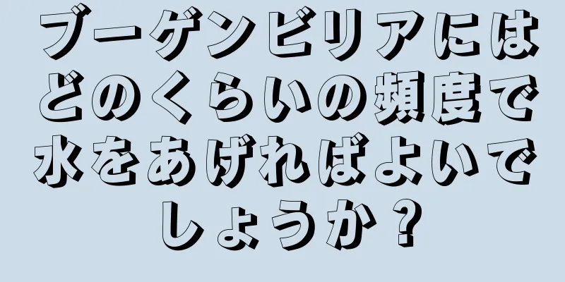 ブーゲンビリアにはどのくらいの頻度で水をあげればよいでしょうか？