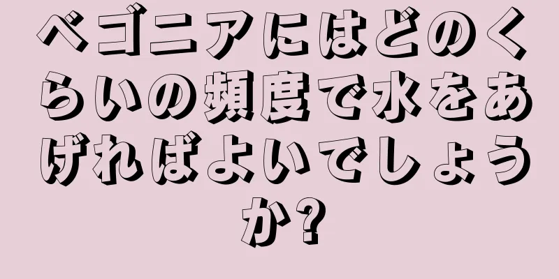 ベゴニアにはどのくらいの頻度で水をあげればよいでしょうか?