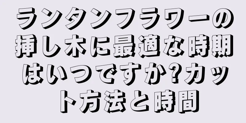 ランタンフラワーの挿し木に最適な時期はいつですか?カット方法と時間
