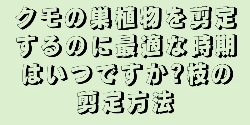 クモの巣植物を剪定するのに最適な時期はいつですか?枝の剪定方法