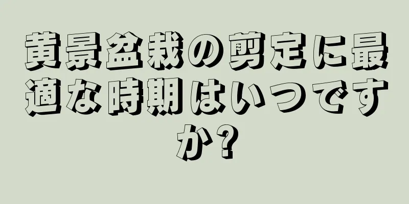 黄景盆栽の剪定に最適な時期はいつですか?
