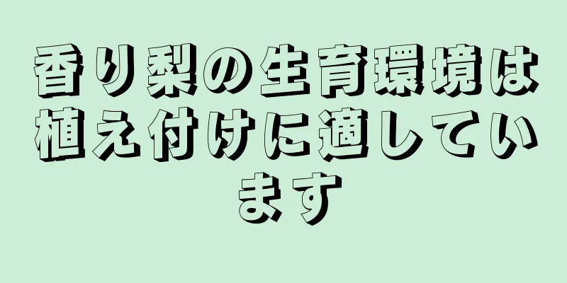 香り梨の生育環境は植え付けに適しています