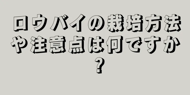 ロウバイの栽培方法や注意点は何ですか？
