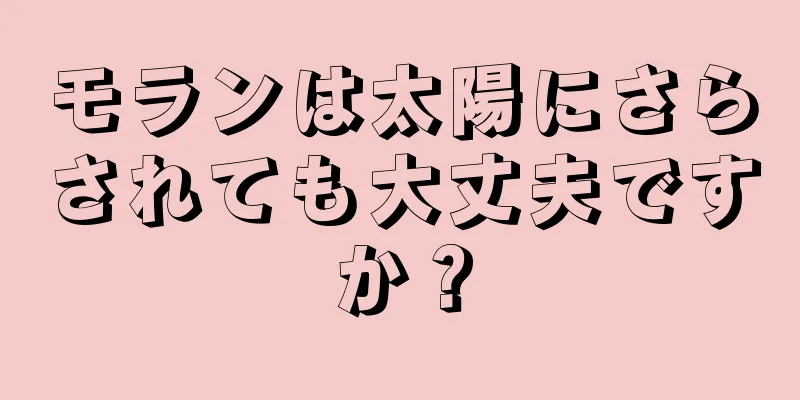 モランは太陽にさらされても大丈夫ですか？