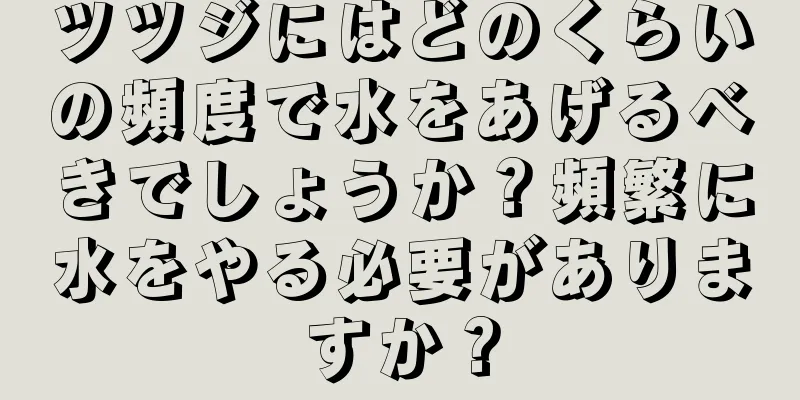ツツジにはどのくらいの頻度で水をあげるべきでしょうか？頻繁に水をやる必要がありますか？