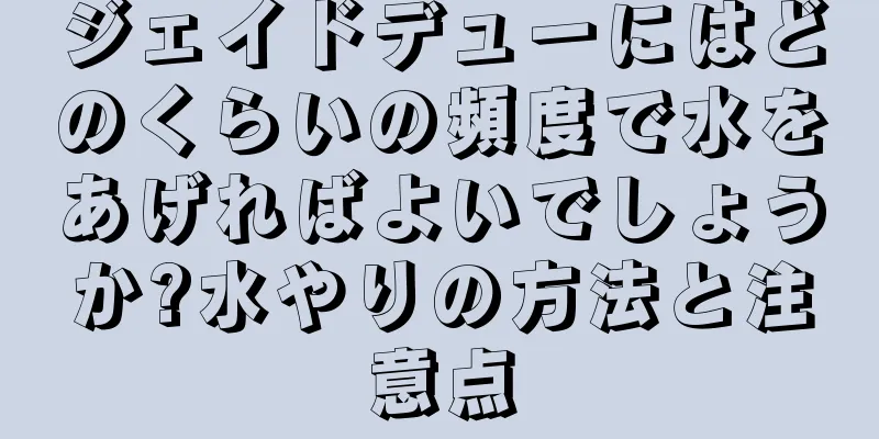 ジェイドデューにはどのくらいの頻度で水をあげればよいでしょうか?水やりの方法と注意点
