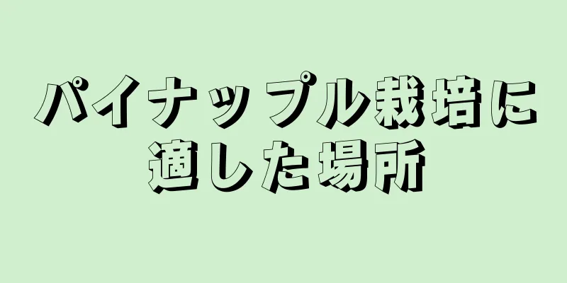 パイナップル栽培に適した場所