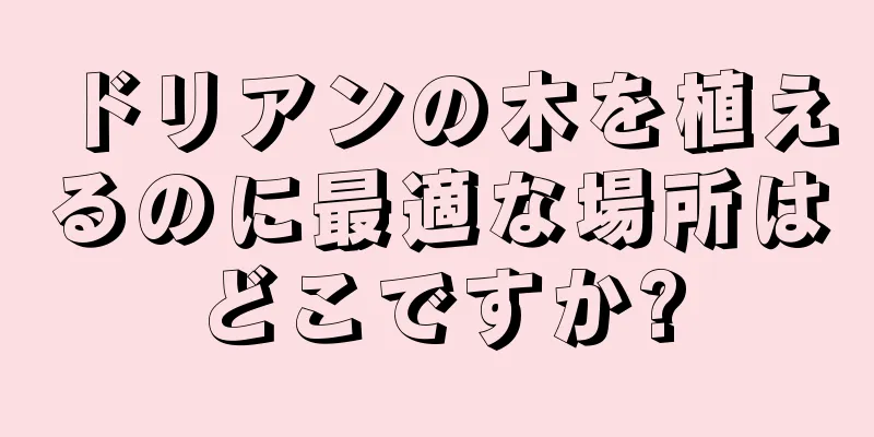 ドリアンの木を植えるのに最適な場所はどこですか?