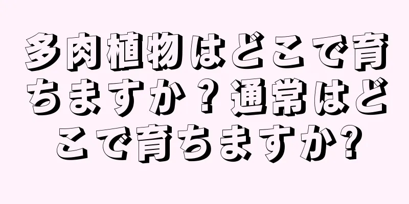多肉植物はどこで育ちますか？通常はどこで育ちますか?