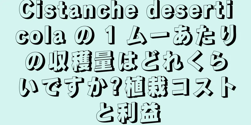 Cistanche deserticola の 1 ムーあたりの収穫量はどれくらいですか?植栽コストと利益