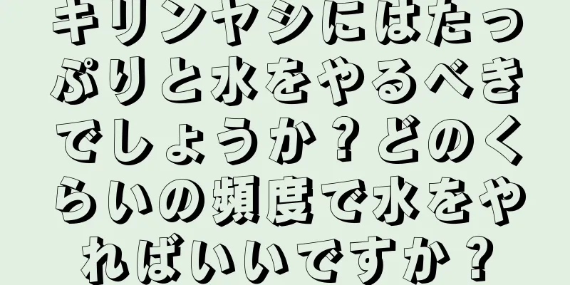 キリンヤシにはたっぷりと水をやるべきでしょうか？どのくらいの頻度で水をやればいいですか？