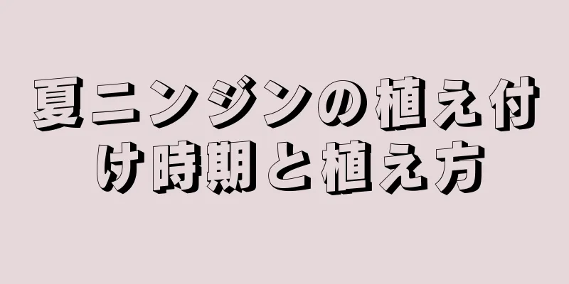 夏ニンジンの植え付け時期と植え方