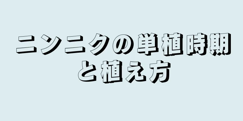 ニンニクの単植時期と植え方