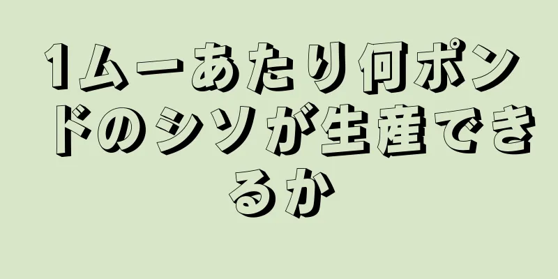 1ムーあたり何ポンドのシソが生産できるか