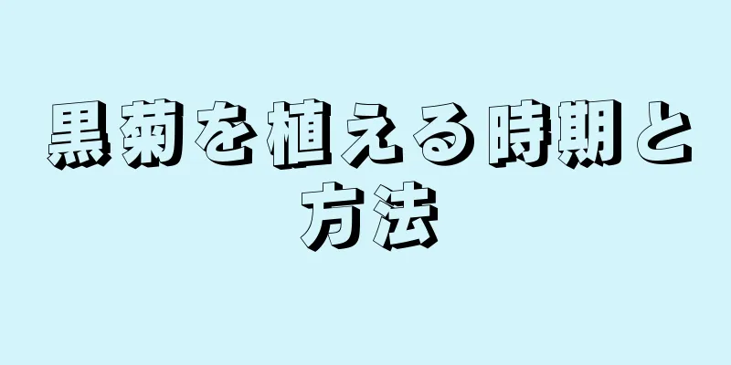 黒菊を植える時期と方法