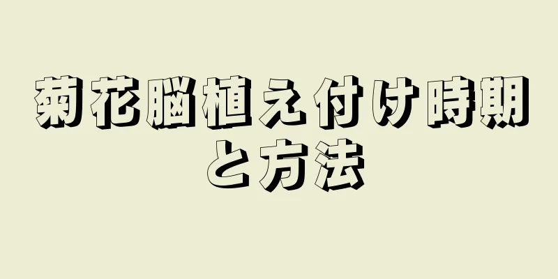 菊花脳植え付け時期と方法