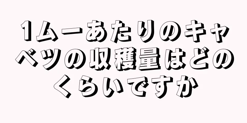 1ムーあたりのキャベツの収穫量はどのくらいですか