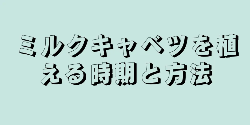 ミルクキャベツを植える時期と方法