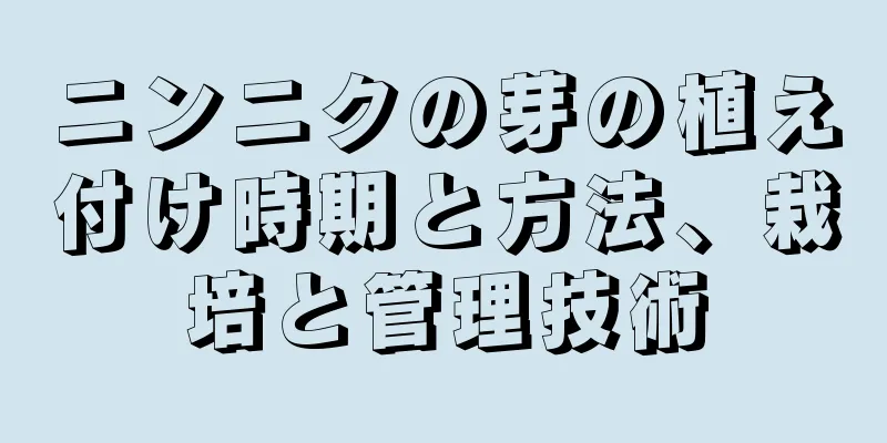 ニンニクの芽の植え付け時期と方法、栽培と管理技術